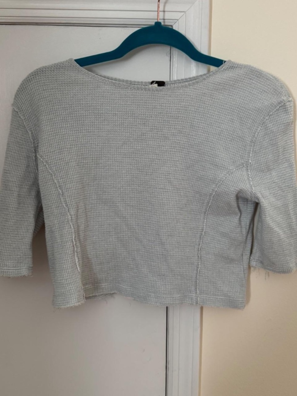 Free People Grey/Blue Croptop